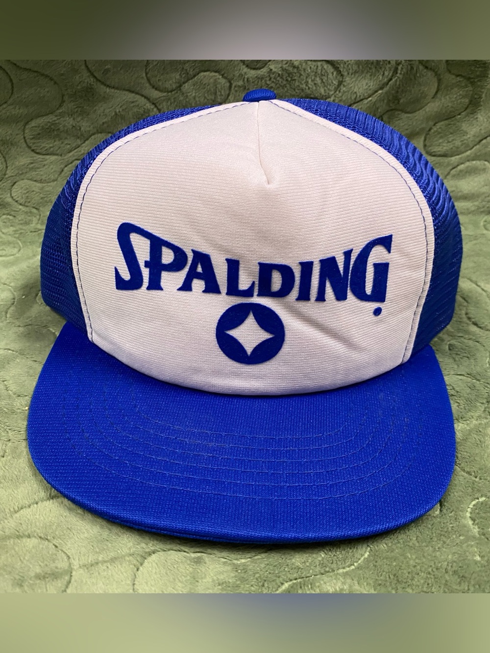 Spalding Blue and White Logo Trucker Hat